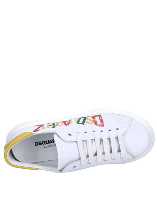 Sneakers in pelle DSQUARED2 | 77747 GINEVRA-SOFTYBIANCO-GIALLO